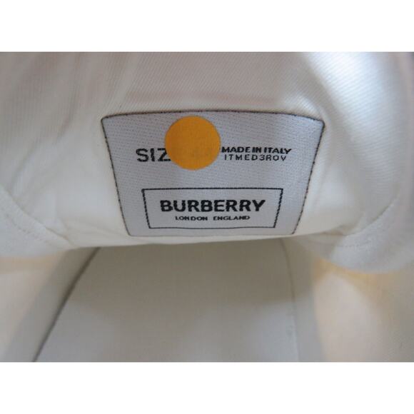 $790 BURBERRY LCS VERS WHITE CANVAS RUBBER STRAPS LOGO LOW TOP SNEAKERS 11 US 44 - Picture 9 of 14